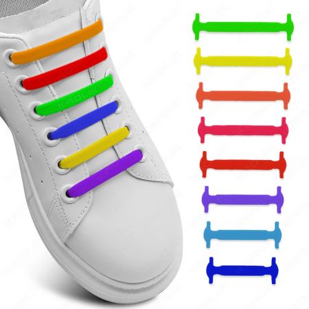 Cadarço de Silicone Personalizado Sem Laço - Cadarços de Silicone Personalizados Sem Laço